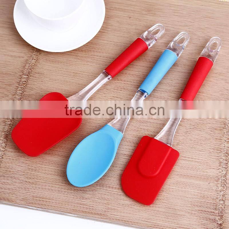 Food grade high quality silicone scraper knife and silicone spoon set