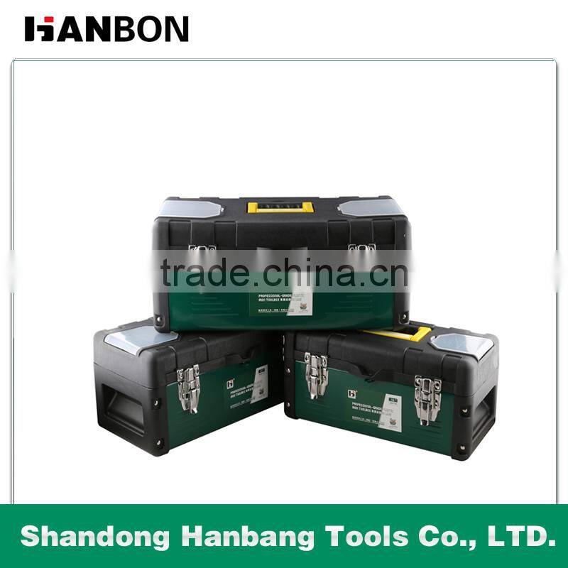 plastic cover iron toolbox/toolkit with high grade