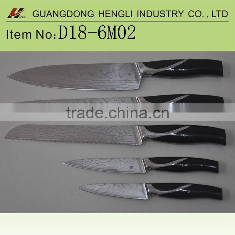 forge steel handle damascus steel knife set