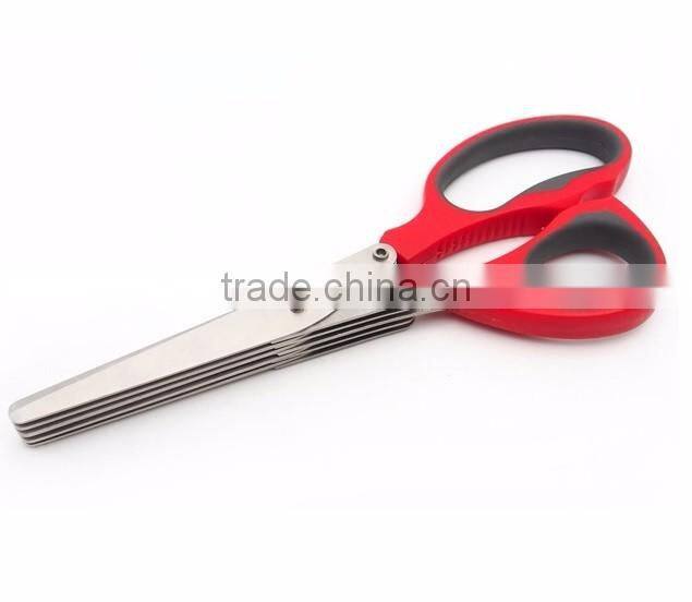 Kitchen Five Layers of Multilayer Stainless Steel Scissors Cut Green Onion Mince Coriander Laver