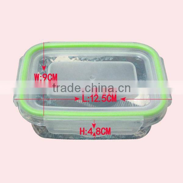 Food Grade Rectangle Shape Plastic Transparent Preserving Fresh Box with lock