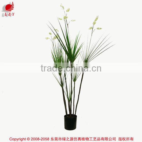 45 / 55 /65 Inch Nearly Nature Artificial Bonsai Grass Potted Scallop Grass with Orchid Flowers Fake Pots Plant