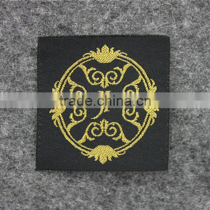 Custom Personalized Quality Gold Thread Clothing Woven Labels