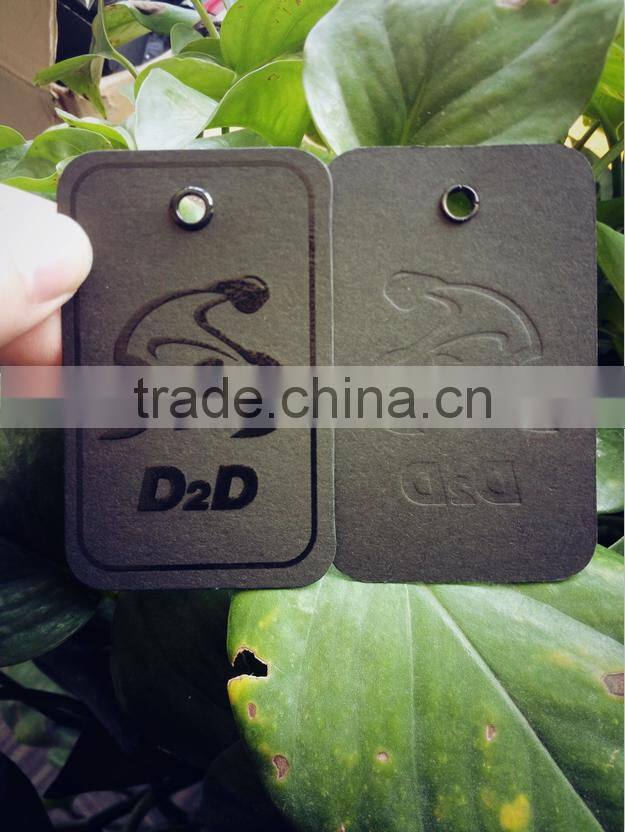 China gold stamping paper hang tag for garment