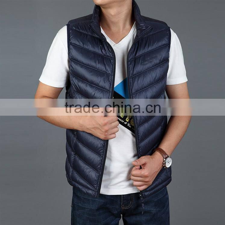 Most popular winter orange down vest winter jacket cheapest price winter vest