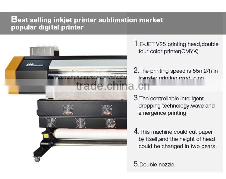 High quality digital 1.8m/6ft fabric roll to roll printing machine
