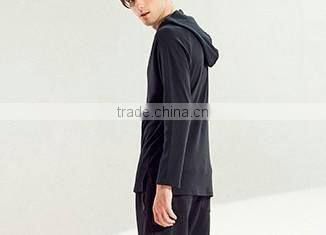 New Wholesale Mens Casual cusom Black Hoodies for men Hooded Hoodie