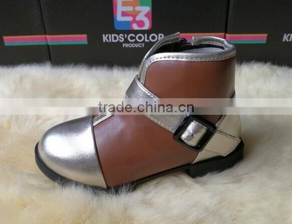 GZY stock lot high quality children leather boots