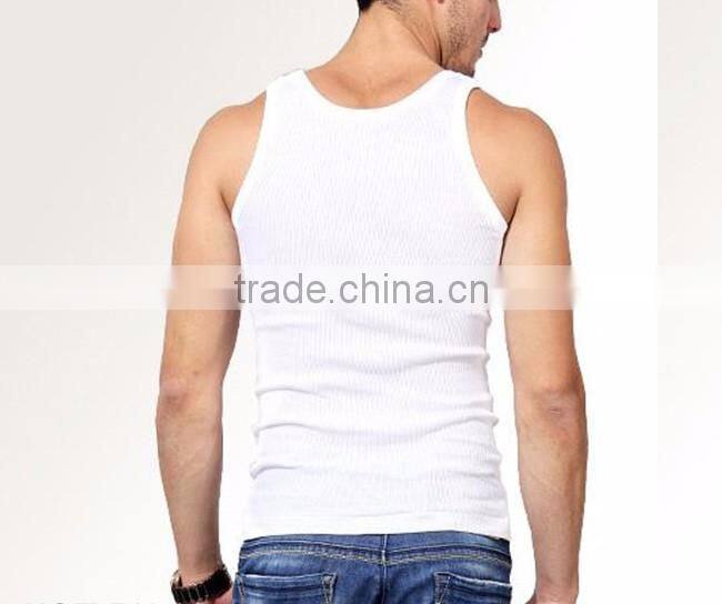 Latest Design Fashion Gym Wholesale 100 Cotton Blank Mens Tank Top, custom tank top