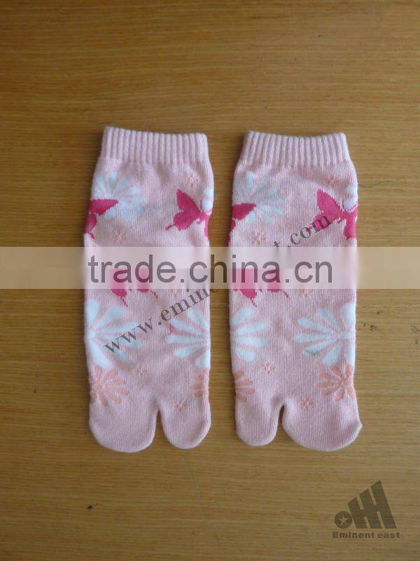 Promotional colorful two toe sock