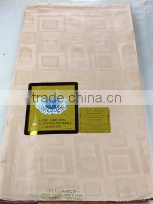 100% cotton white guinea brocade fabric for african men and women