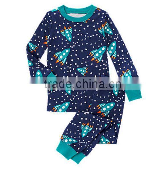 wholesale the old fashion e sleep cotton custom printed boys sleepwear or OEM kids pajamas
