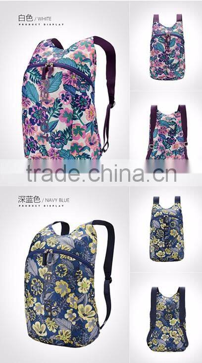 fashion leisure foldable storage package travelling backpack