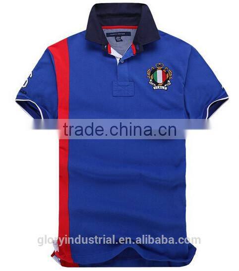 summer casual flag slim fit baseball embroidery man polo t-shirt wholesale