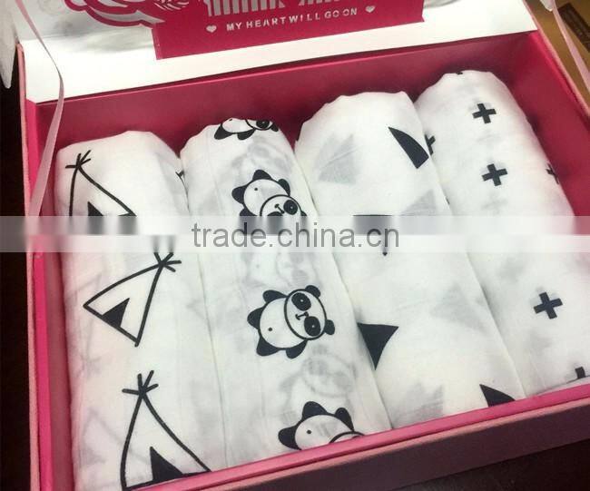 Hot sale 100% cotton baby swaddle blankets