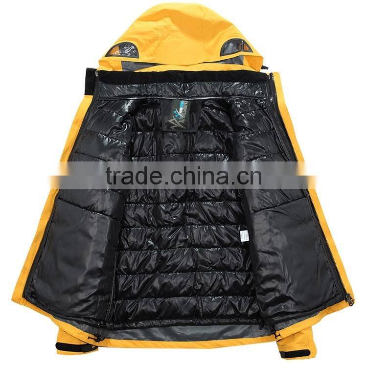 high quality men winter outdoor jacket with fold away hood