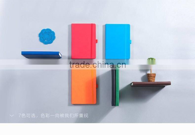 creative A5 hardcover planner with band section sawing faux leather cover notebook with pen holder