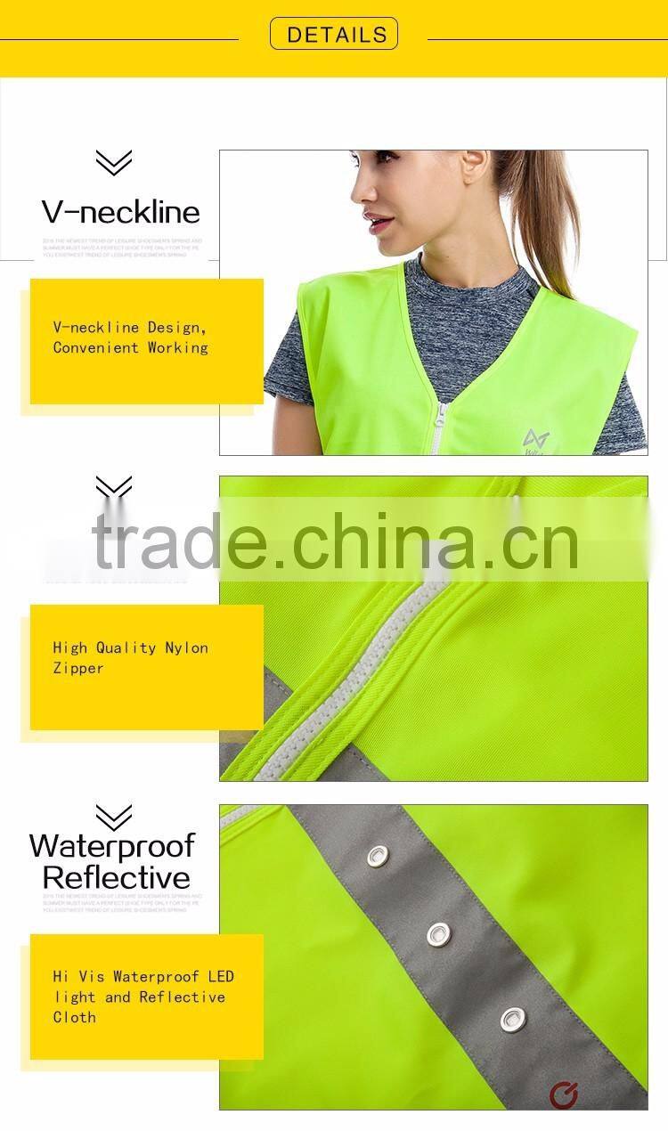 Cool evening LED lime green motorcycle reflective security vest