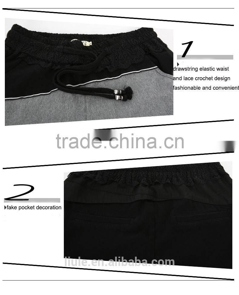 Good quality casual elastic waist women compression pants