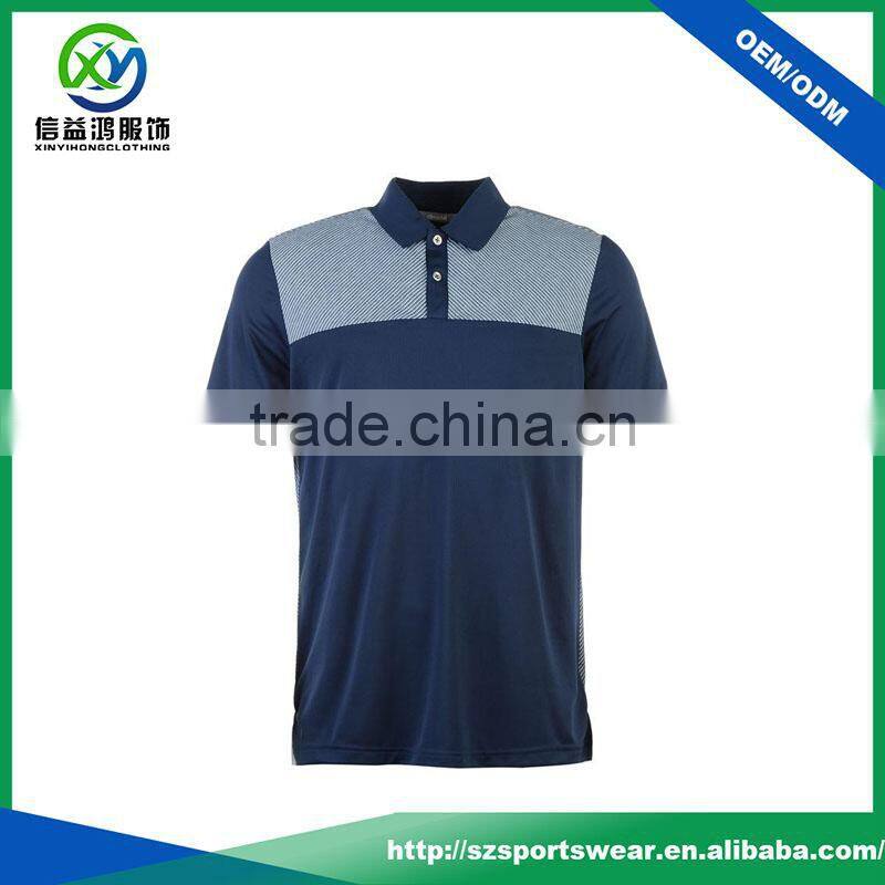 Stripe design two button stripe golf polo shirts for men 2017