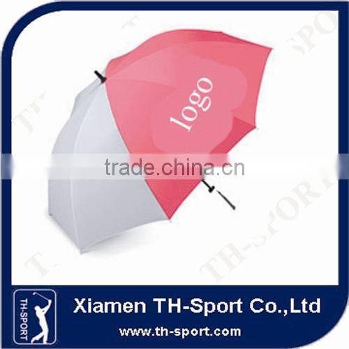 rubber handle anti-uv white pink golf sports umbrella