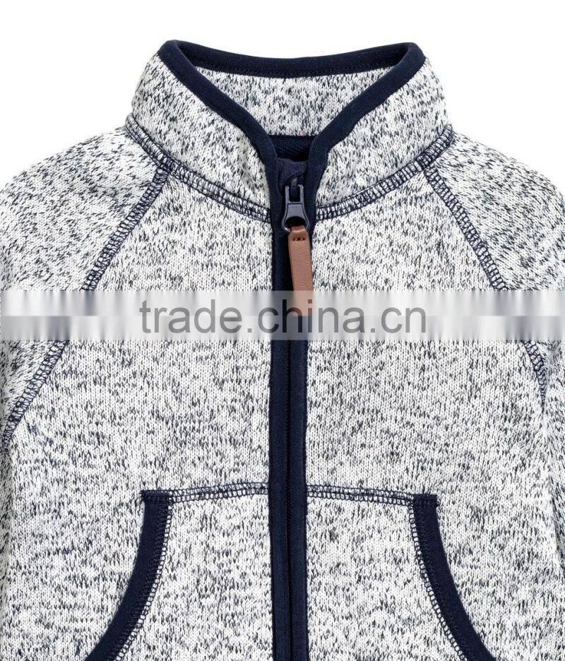 Knit in soft kids jacket polar fleece hoody jacket for gorls