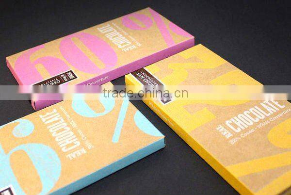 kraft cardboard of hand shredded chocolate box
