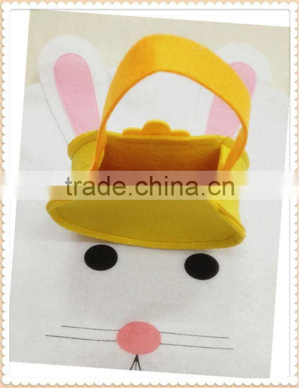 Yellow chicken bag easter felt bags for easter decoration