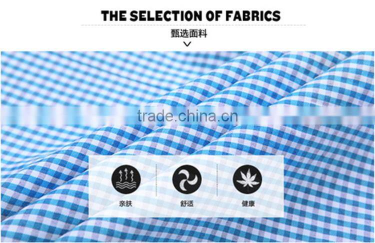 men short sleeve plaid boys casual cotton Hawaiian young fashionable elongated t shirt for men