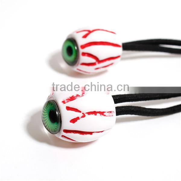 Resin Hair Ties Eyeball Green Ponytail Holders Made Of Hair
