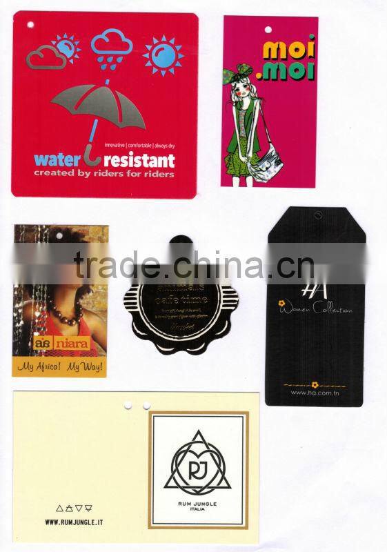 customized design logo paper hang tags