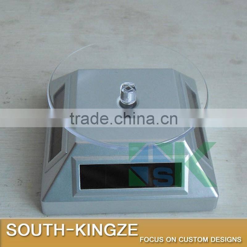 Skid Proof Acrylic Plate Rotating Black,Silver,Gold Chrome Sunshine Power Display Case