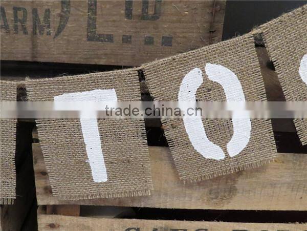 happy anniversary hessian rustic vintage party decoration