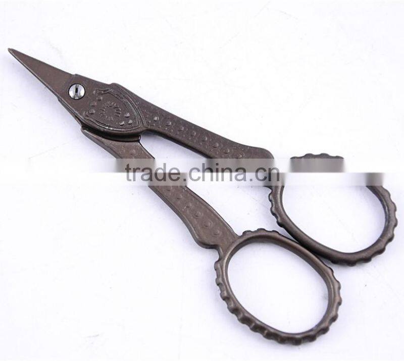 Vintage Sewing Tools Bronze Thread Scissors Fancy Embroidery Scissors