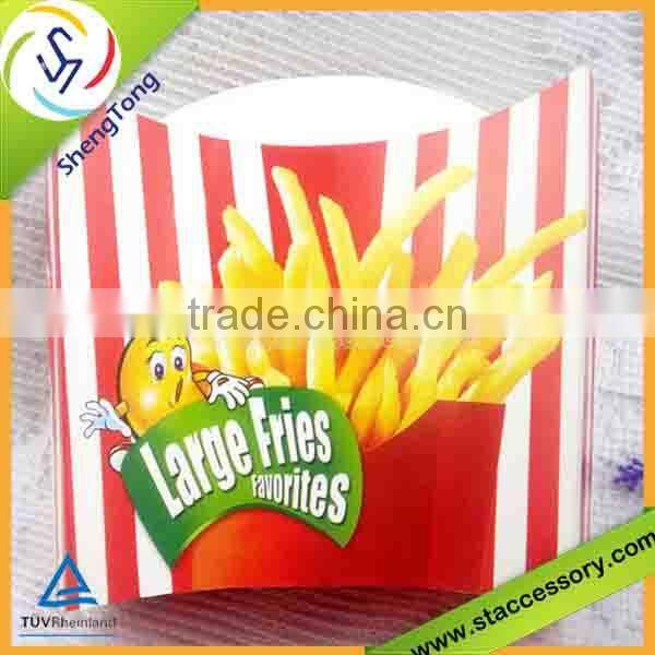fashion disposable french fries box with custom design hot selling