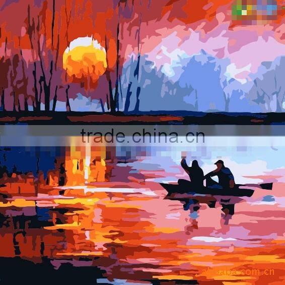 hot offer modern paint by numbers figure oil painting scenery