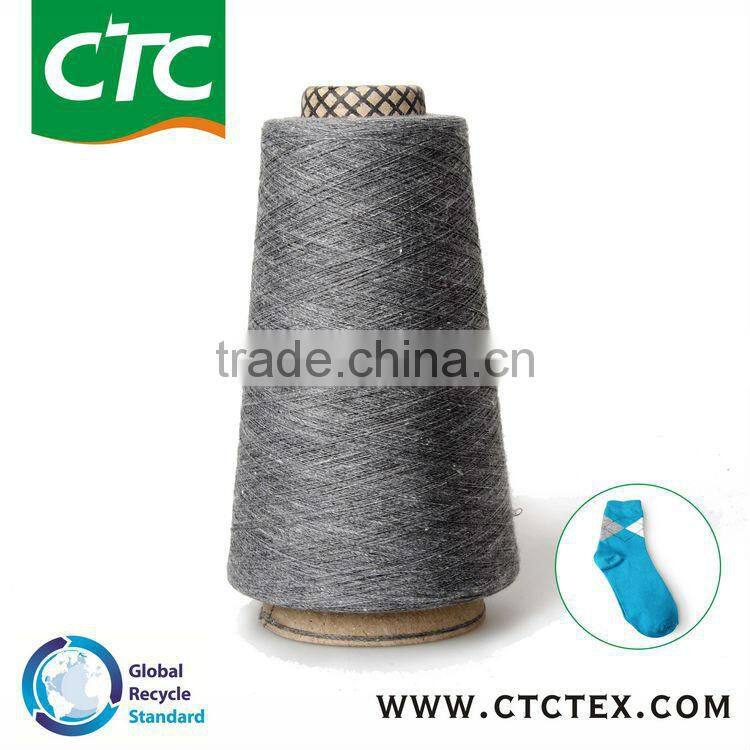 cotton poly melange yarn for sock knitting china 100%
