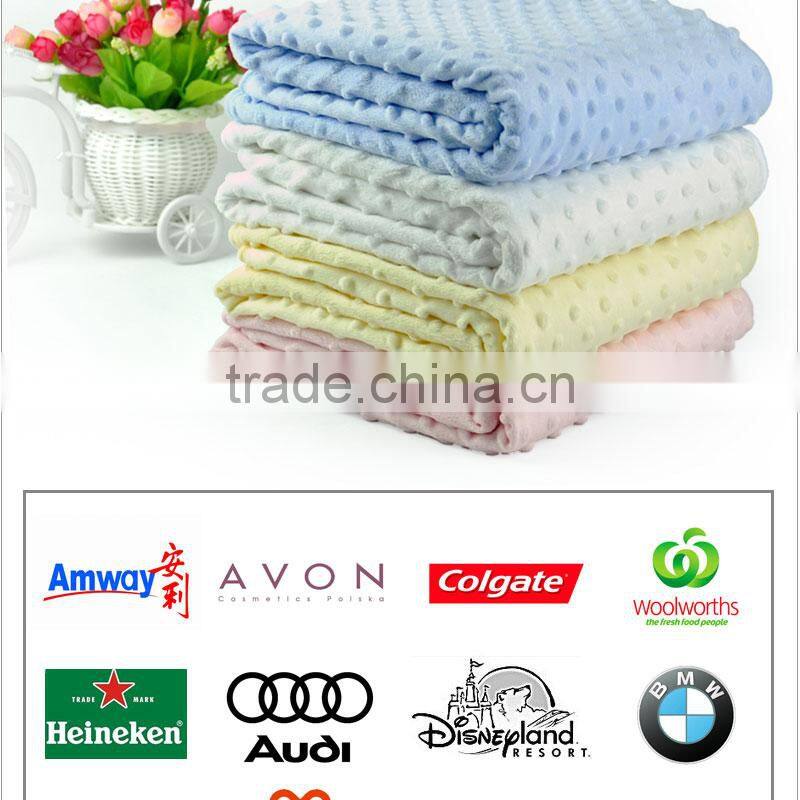 hot sale polyester new born thermal embossed micro fleece muslin baby blanket