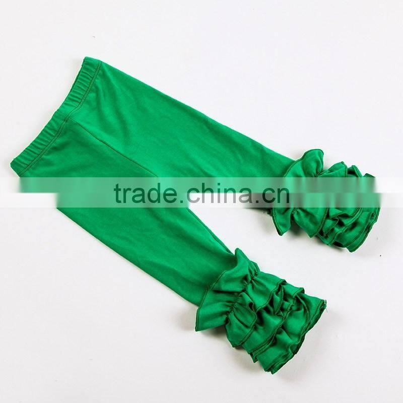 Manufactuer cheap wholesale baby girls ruffle pants outfit 2016 cute fall and winter icing pants ruffle