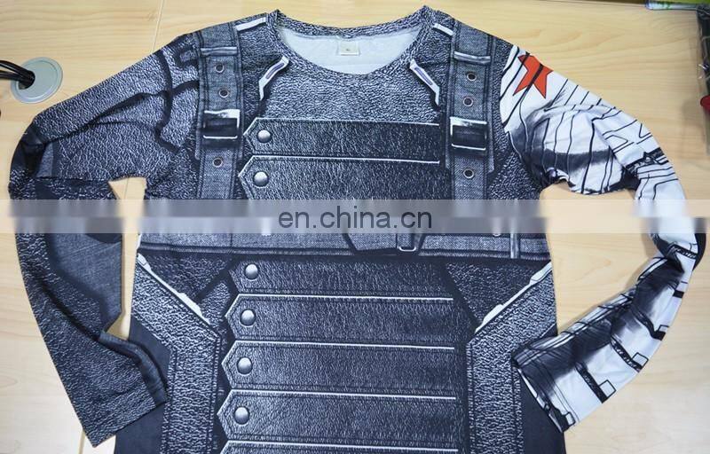 2017 New products sports sublimation compression shirt for men