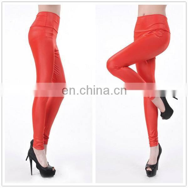2016 Spring New Style Multi Colors Elastic Leather Leggings IN STOCK