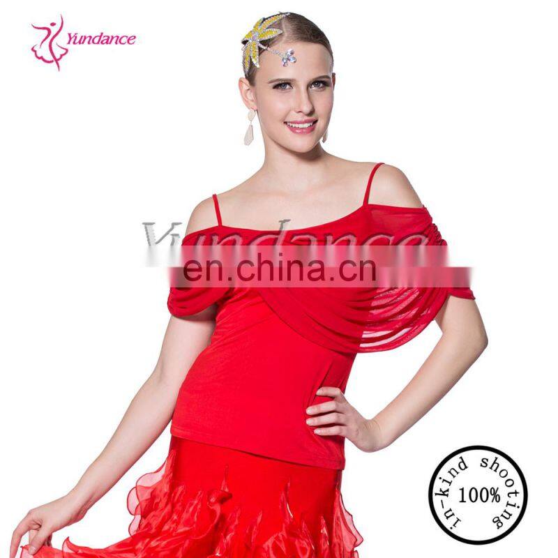 spain dance costumes red ruffles AB055