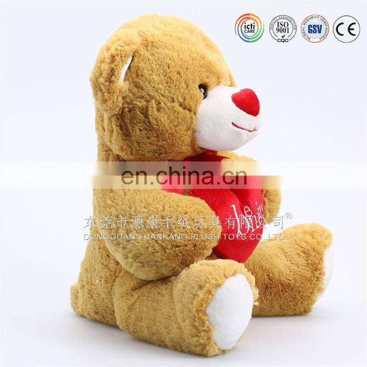 ICTI audits EN71/ 123 OEM red heart teddy bear custom in China