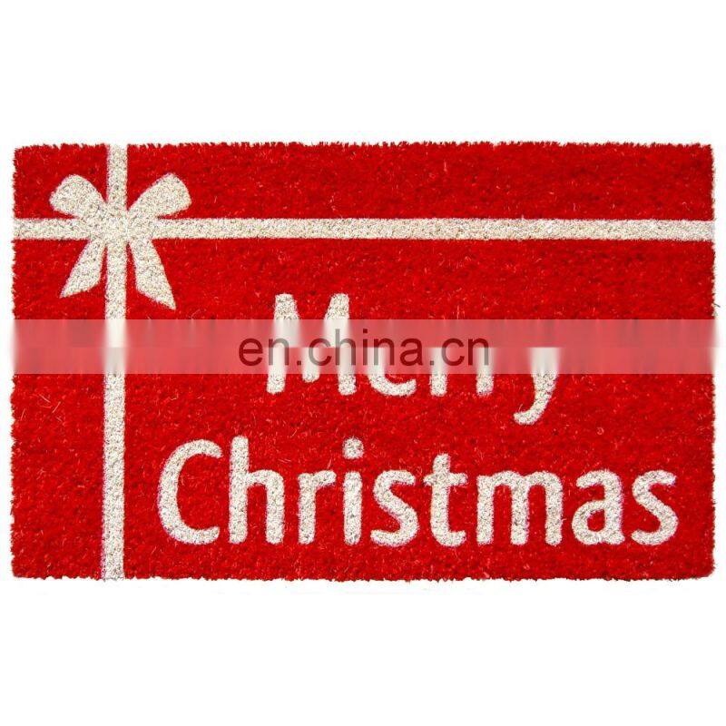 merry christmas home decor coir mats with nature coir use in home entrance