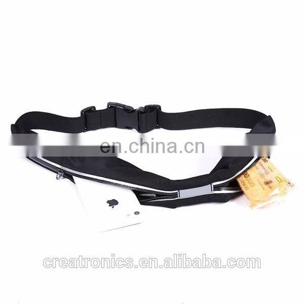 Price Cheap Black Neoprene Clear 2 Pocket Simple tension-Grade Sturdy Buckle Fanny Pack Wholesale For Women