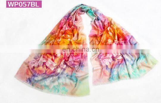 digital priting 100%wool pashmina scarf