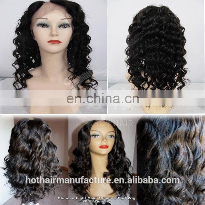 Fashion wig! U-part wigs with 0.5" lace front ,HOT SALES!lace front wig