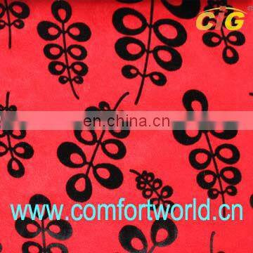 Fashion new design colorful home products textile flock fabric material for sofa set