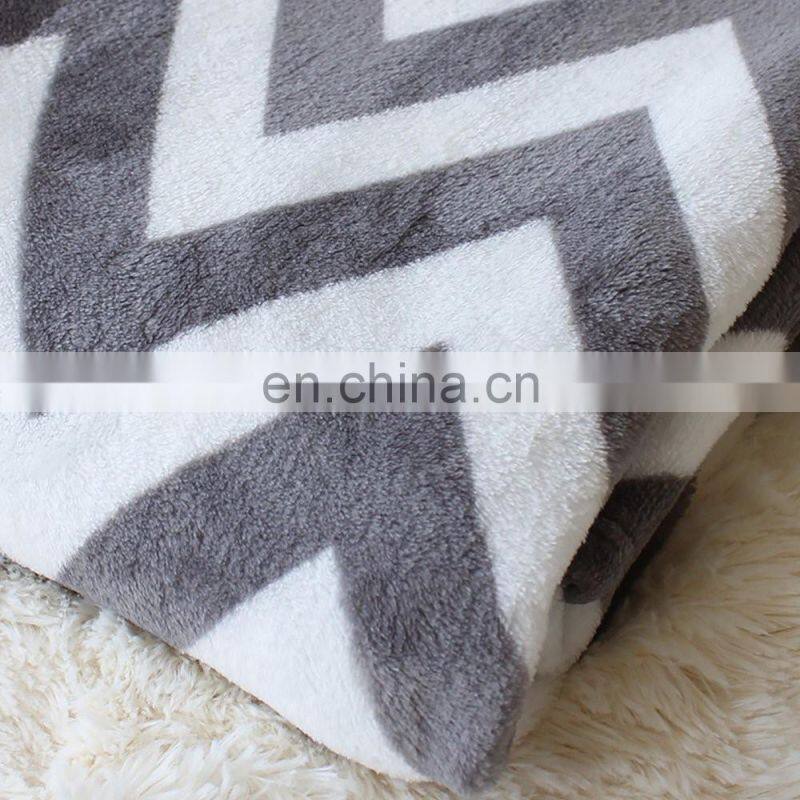 Customized Super Soft Polyester Warm Soft Polyester Flannel Blanket