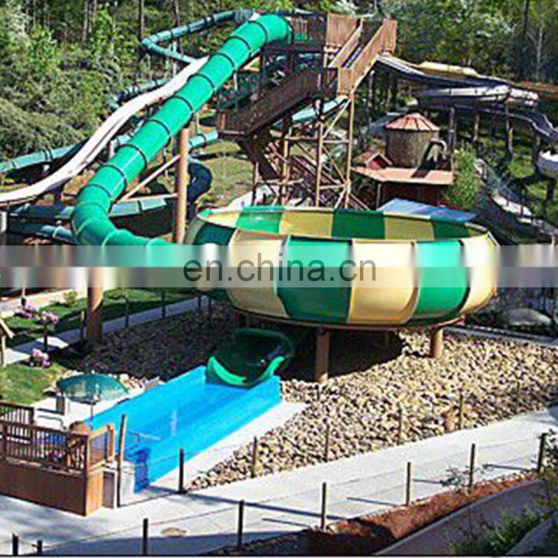 Huge Outdoor Water Slide Fiberglass Bowl Slide For Summer Entertainment